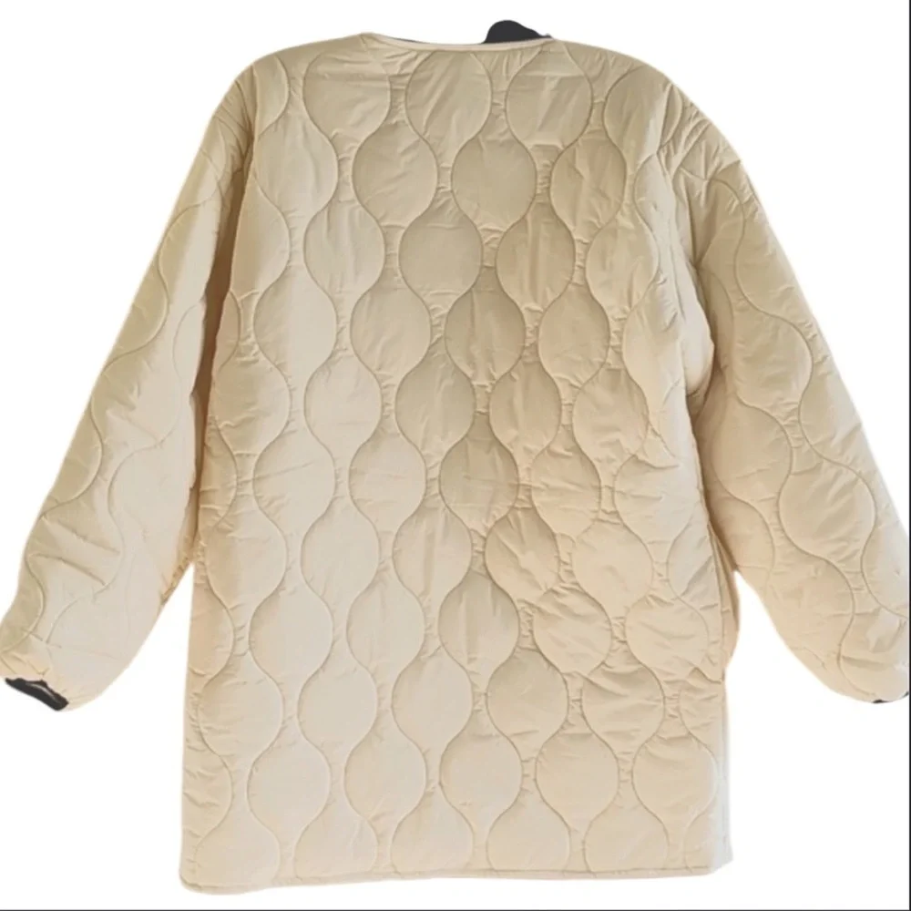 NWT Steve Madden Quilted Military Liner Jacket XS Oatmeal